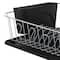 Kitchen Details Black 3-Piece Chrome Dish Rack Set